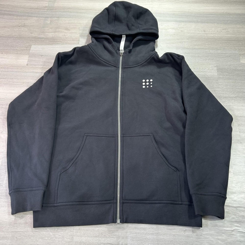 NWOT Lululemon Scuba Hoodie Womens 10 Black Full Zip Fleece Sweatshirt LW3DLES